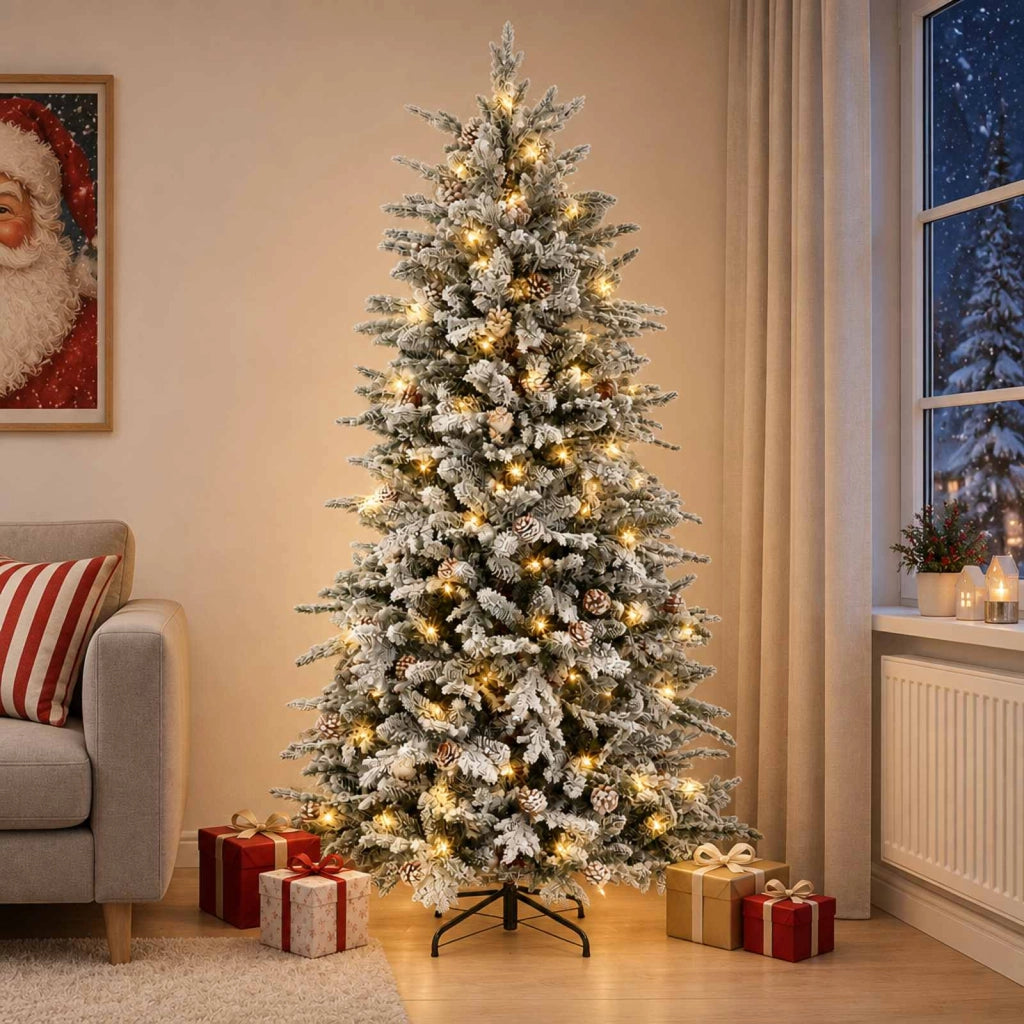 Albero di Natale Artificiale con Rami Pieghevoli 150 cm 150 LED 3465524