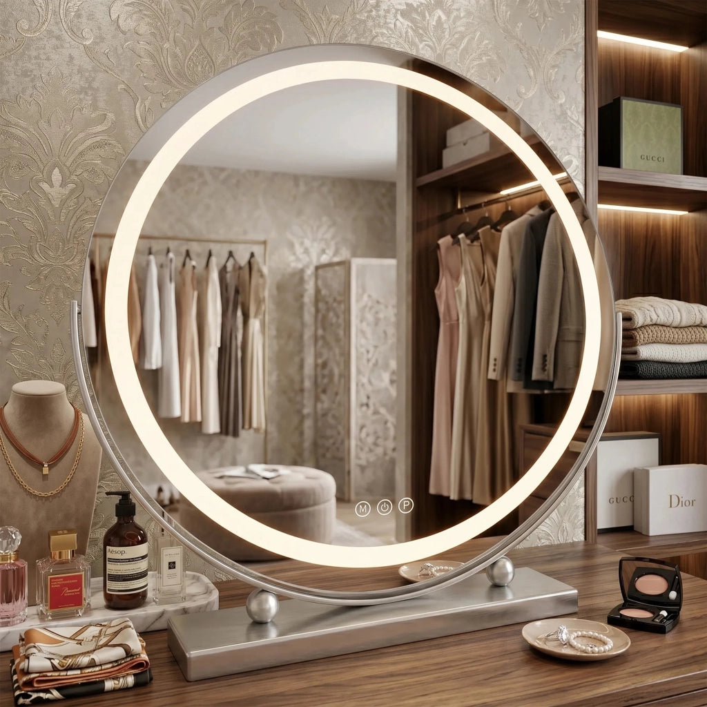 Specchio Led Make-up Chrome 50 Cm