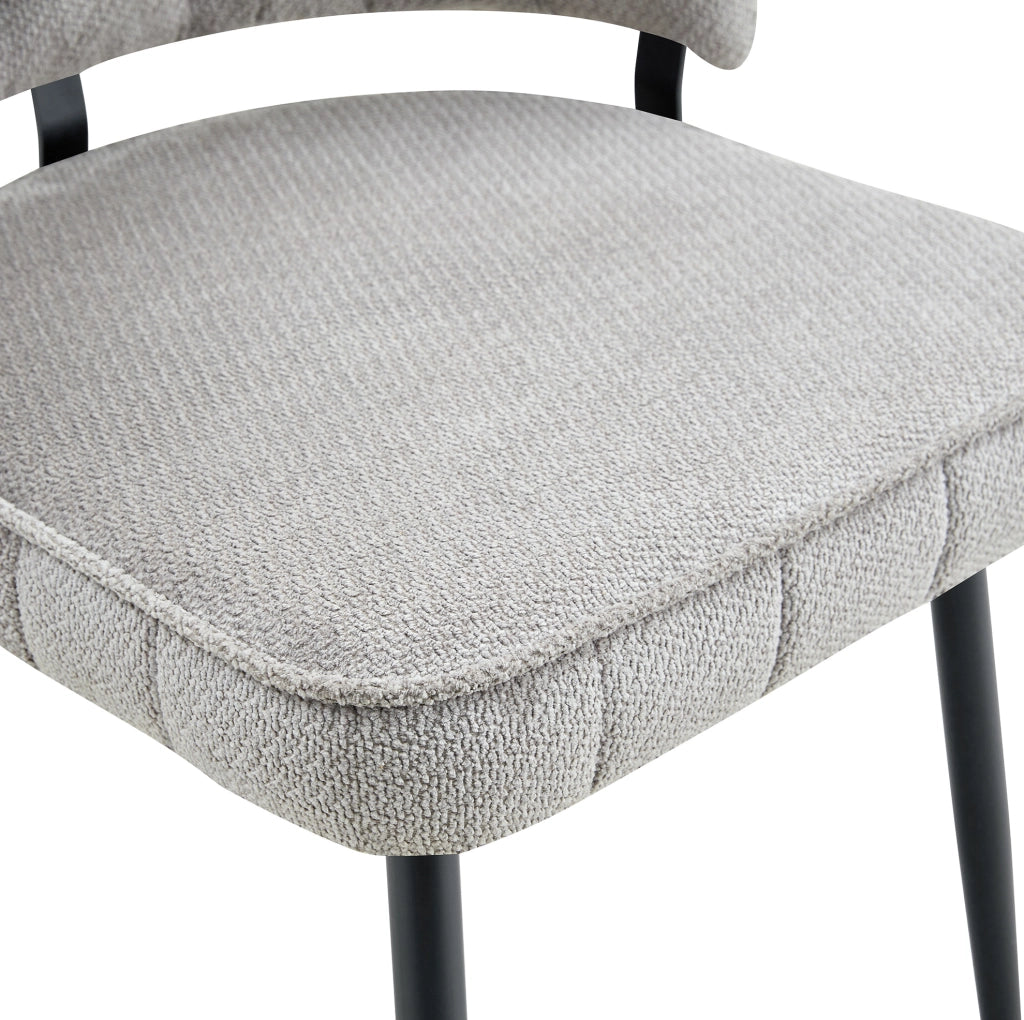 Set tavolo rotondo ?60 cm con 2 sedie da pranzo grigio chiaro e nero HAVRYA