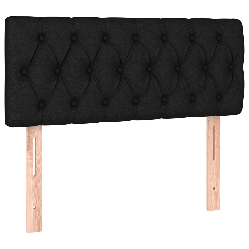 Giroletto a Molle con Materasso Nero 90x200 cm in Tessuto 3127015
