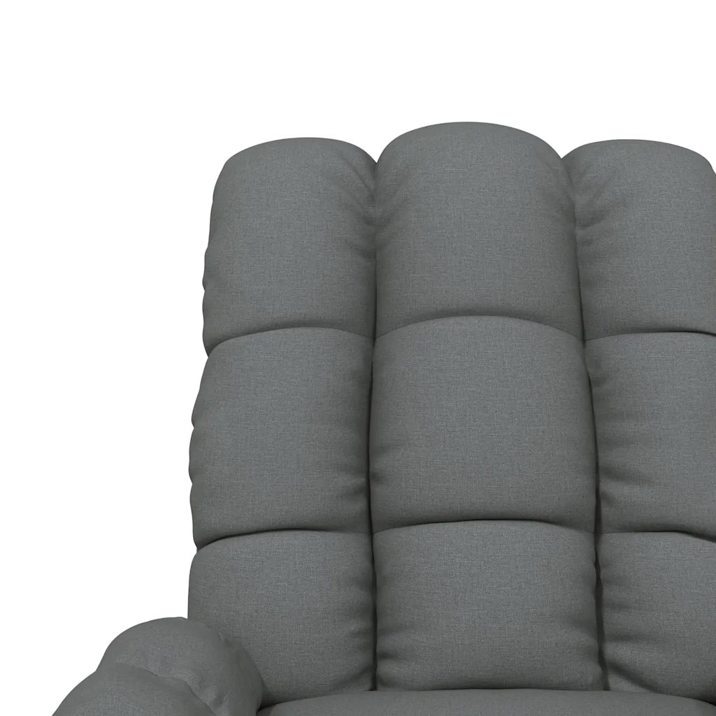 Poltrona | Sedia Relax Reclinabile in Tessuto Grigio Scuro