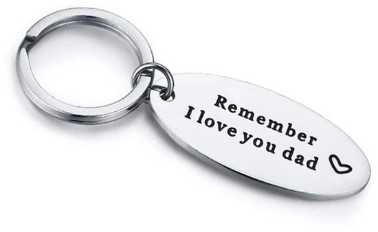 Sleutelhanger Personalizzata per Papà e Mamma - Materiale Metallico - Regalo per Uomini e Donne - Gravatura su Sleutelring - Dono per Compleanno di Papà/Mamma - Hanger - Personalizzazione