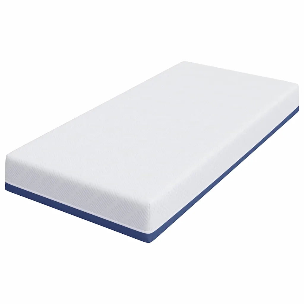 Materasso Bianco e Blu 90 x 200 cm Tessuto Jacquard 4106338
