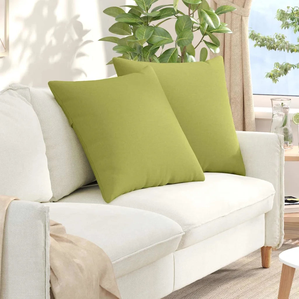 Cuscini da Divano 2 pcs Verde chiaro 80 x 80 cm Tessuto 42014050