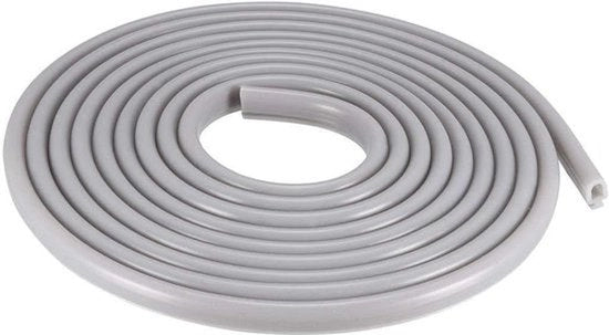Striscia di chiusura per finestra - Montaggio a T - Grigio - 6,5 mm - 4 mm - Lunghezza 5 metri - Per porte e finestre - Tipo lampada - Adatto per - Piastra - Per -