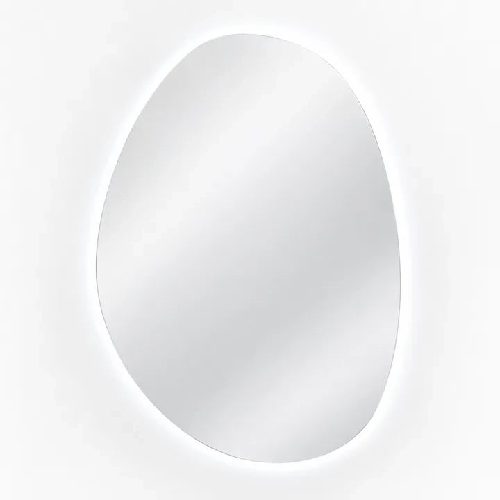 Specchio da bagno con LED regolabile, vetro temprato, 80x5x60 cm, colore argento
