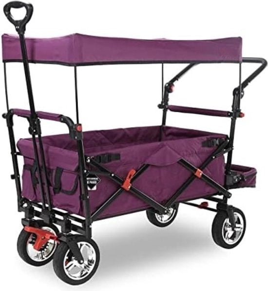 Carrello per bambini - Carrello con maniglia da traino - Blu