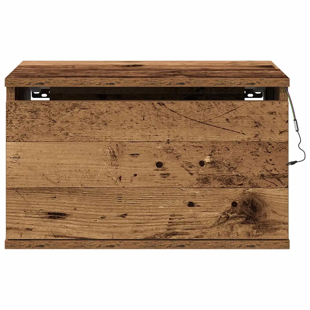 Mobiletto da comodino a parete-Tavolino da notte Legno vecchio 50 x 36 x 30 cm