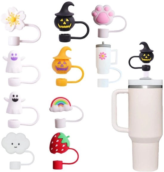Hulze per riet per silicone riciclabile - Bocchetta riciclabile - Adatto per riet 10 mm - Riciclabile - Silicone - Impermeabile ai polveri - 10 pezzi - Disponibile in diverse colori - Disponibile in diverse forme