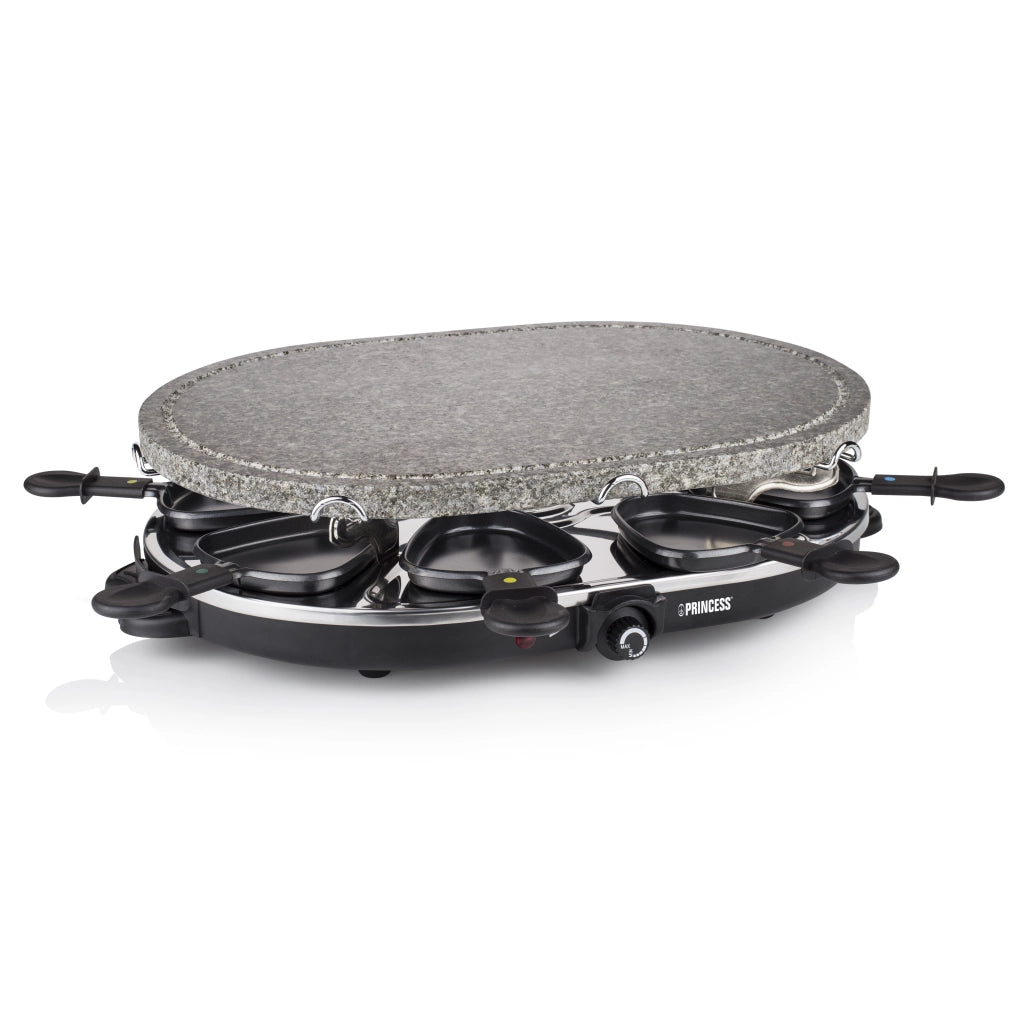 Princess 162720 raclette 8 oval stone grill party - 01.162720.01.001