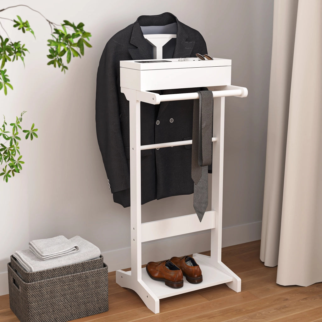 Appendiabiti portatile con organizer contenitore a scomparti - Bianco