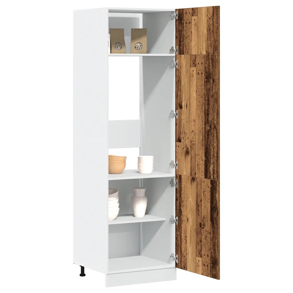 Armadio per Frigo “Lyon” Legno Antico 60x57x207 cm