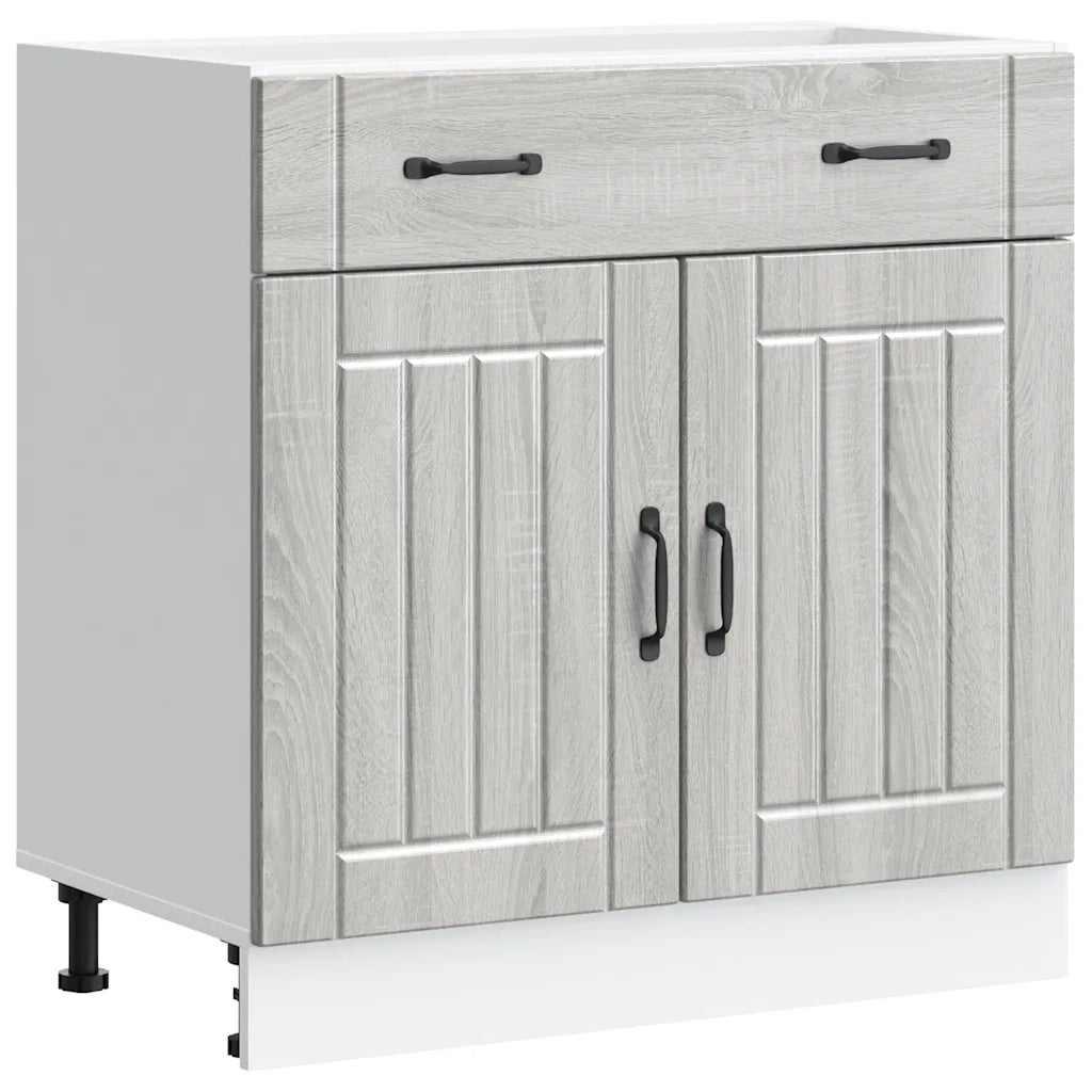 Pensile da cucina | Base da Cucina Lucca Grigio Sonoma in Legno Multistrato