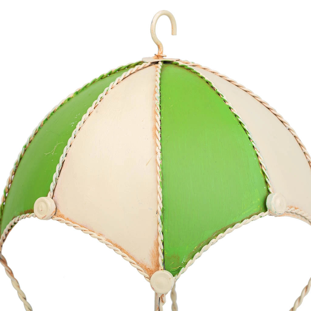 Parapendio in metallo verde 18x17x30h