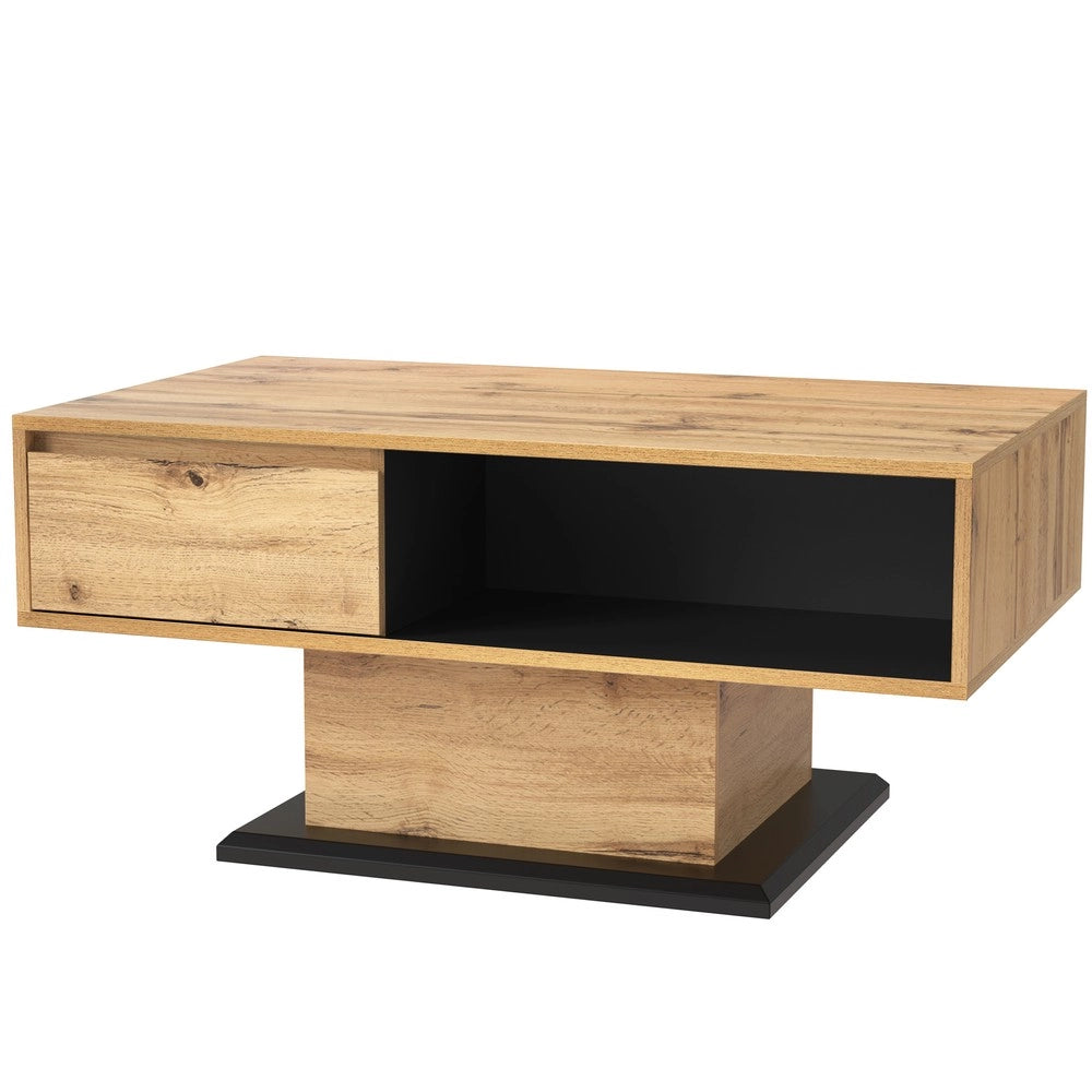 Tavolino da Caff¨¨ con Cassetto e Vano Contenitore ¨C MINIMAL ¨C Legno, Design Moderno