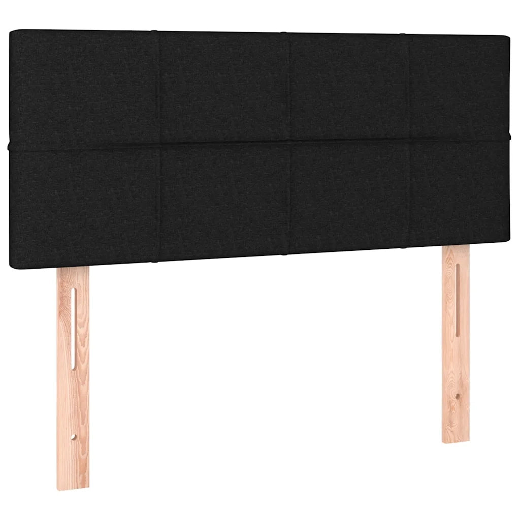 Giroletto a Molle con Materasso-Struttura Letto Nero 90x190 cm in Velluto 994885