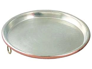 TEGLIA IN RAME STAGNATO PER FARINATA  cm.38x2h.