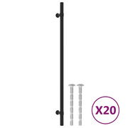 Maniglie per Mobili 20 pz Nere 320 mm in Acciaio Inox CFW9731968