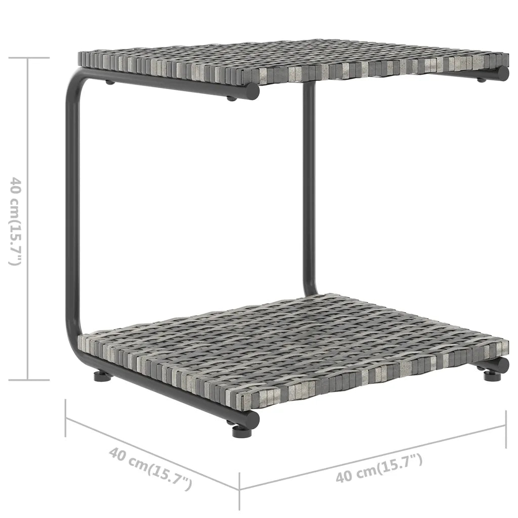 Lettino Prendisole per 2 Persone con Cuscini Polyrattan Grigio 48131