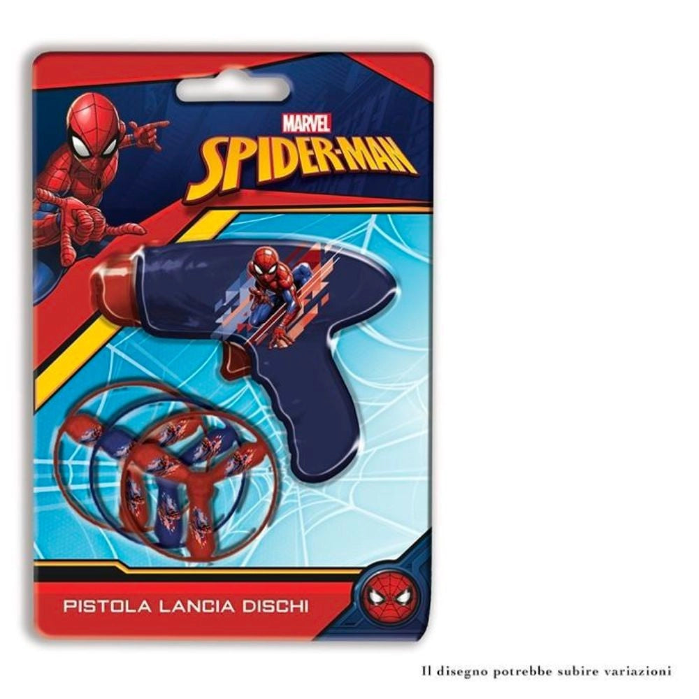 Trade Shop - Pistola Lancia Dischi Lancia Eliche Spiderman Supereroi Giocattolo Per Bambini -