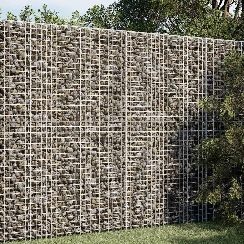 Gabione con filo da 5 mm e rete da 5x5 cm 100x20x200 cm 3464108