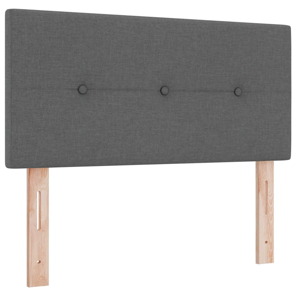 Letto box spring con materasso Grigio Scuro 100 x 200 cm 3452608