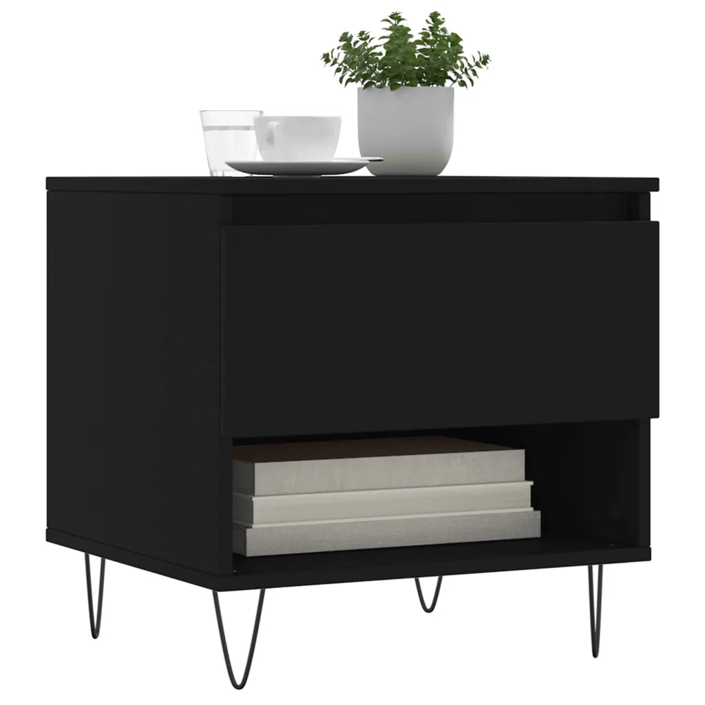 Tavolini da Salotto 2 pz Neri 50x46x50 cm in Legno Multistrato 830911