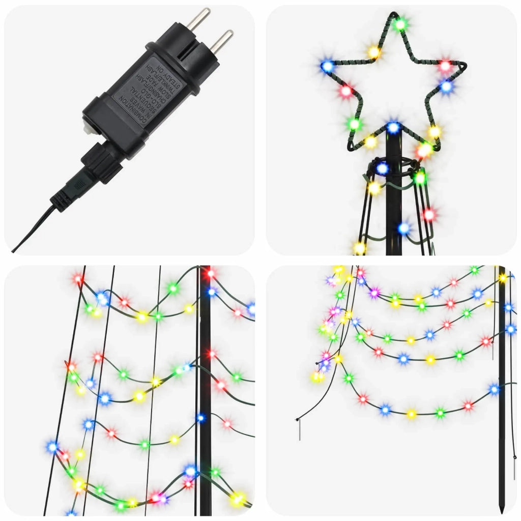 Albero di Natale a spirale LED con picchetto EKENAS 400 cm 42056600