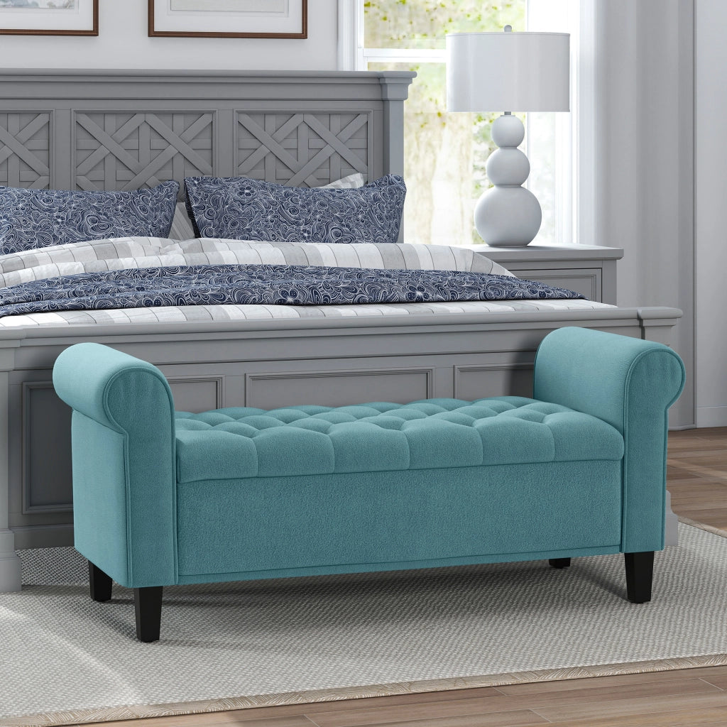 Divano imbottito con cassetti ¨C Minimal ¨C verde velluto