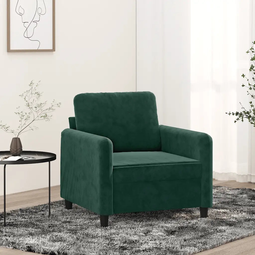Poltrona | Sedia Relax Verde Scuro 60 cm Velluto