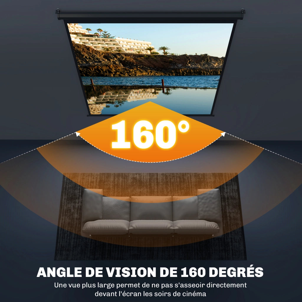Schermo proiezione TV Home Cinema 99 pollici 4K HD ¨C zephmum ¨C 178x178 cm