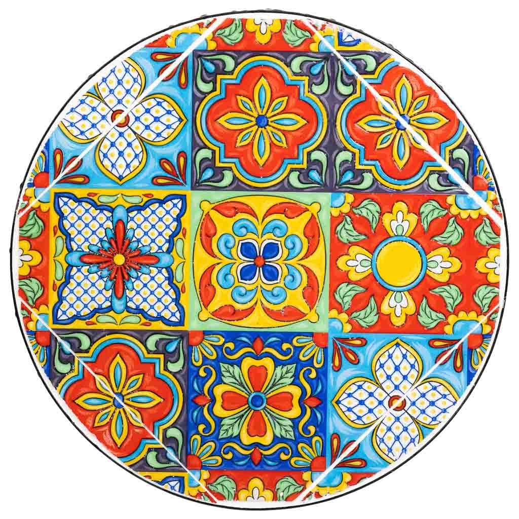 Set di 2 supporti in mosaico nero e metallo