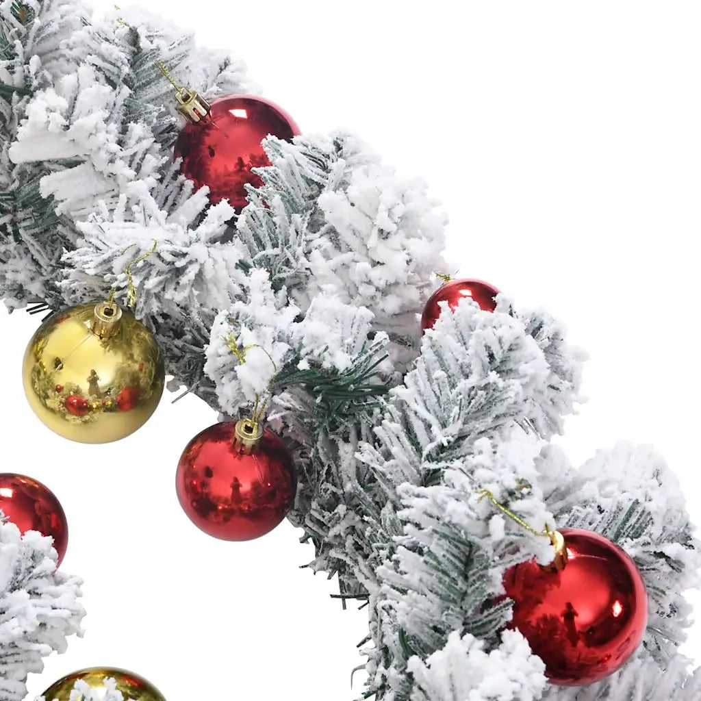 Ghirlanda di Natale-Decorazioni natalizie con Palline e Luci LED Verde 20 m PVC