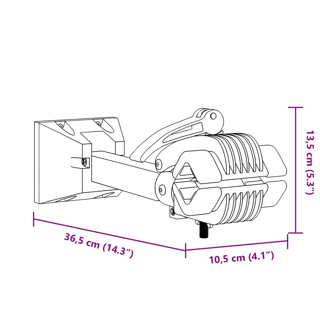 Supporto Riparazione Bici da Parete Pieghevole in Acciaio CFW3242521