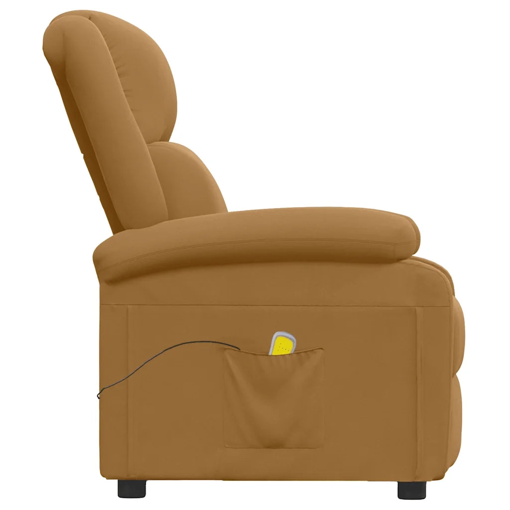 Poltrona Massaggiante Marrone in Velluto 342418