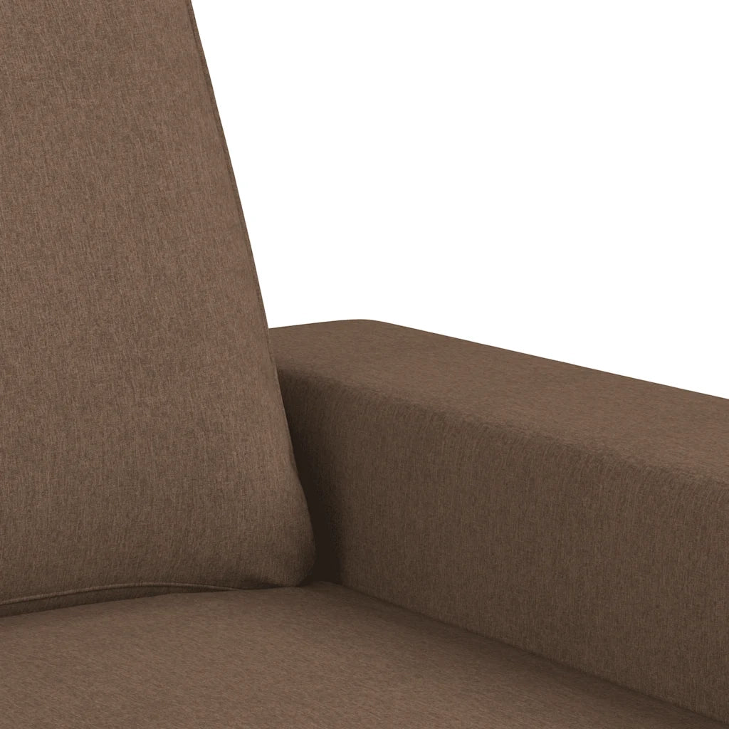 Set di Divani 4 pz Marrone in Tessuto