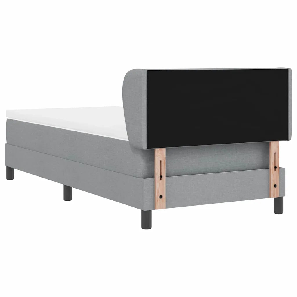 Letto a molle con materasso-Struttura Letto con Materasso Grigio chiaro 90 x 190 cm Tessuto 275162