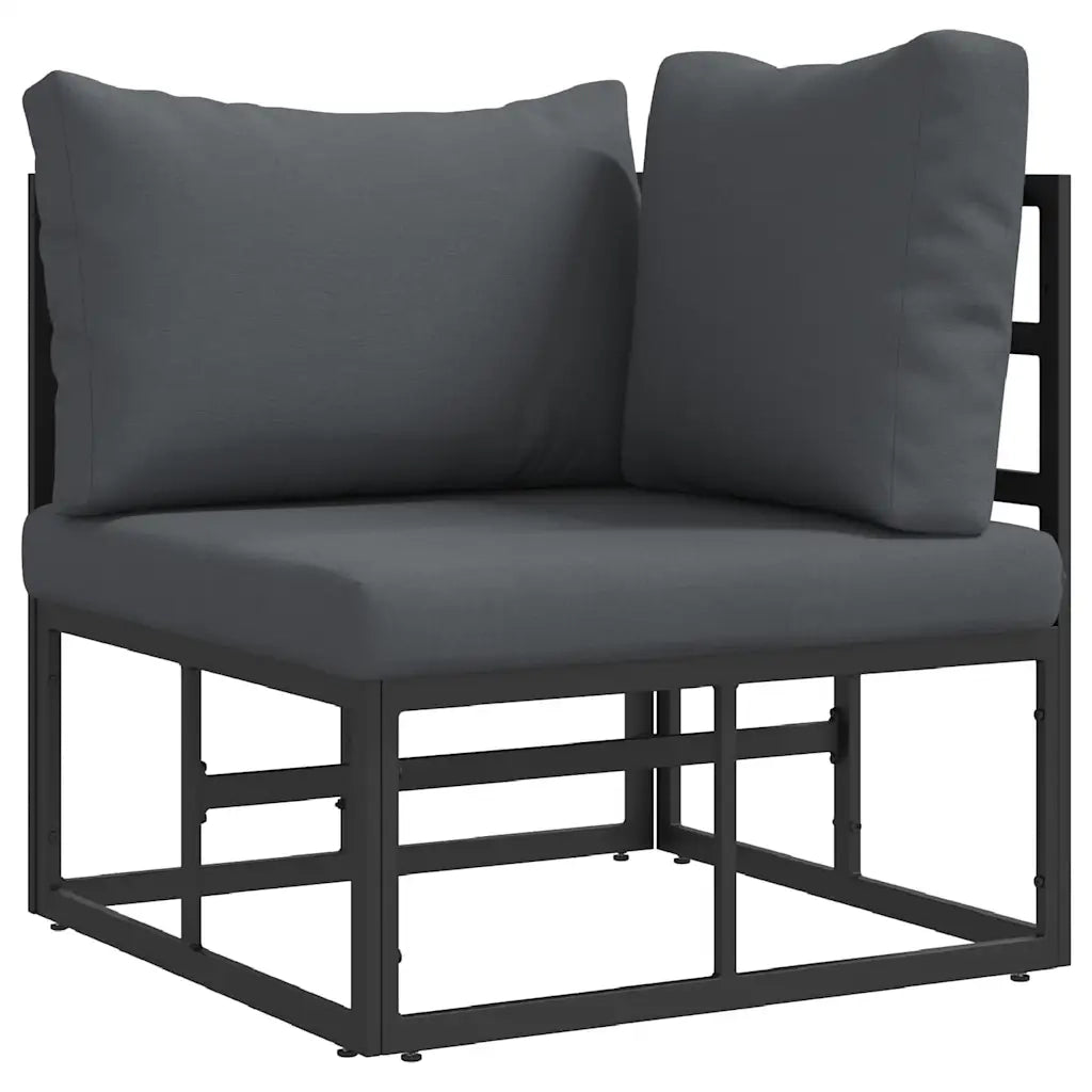 Mobili da Esterno Nero e antracite 71,5 x 71,5 x 71 cm Metallo 42008022