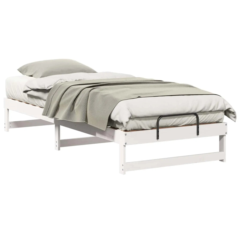 Struttura del letto-Giroletto-Rete del Letto Bianco 80 x 220 cm Pino massello 216088