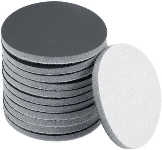 Piastra abrasiva - 3 cm - B/N - Spugna abrasiva - Auto per legno piastrelle di gesso metallo - Corundio marrone - 3000 grana - 20 pezzi