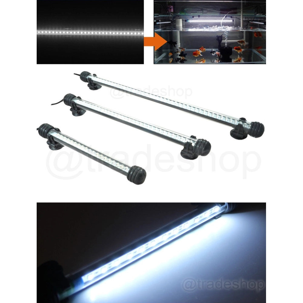 Trade Shop - Lampada Immersione Led Per Acquario Tubo Led T4 Dee Luce Pesci Bianca Rgb Blu - -bianco Freddo   40 Cm   -