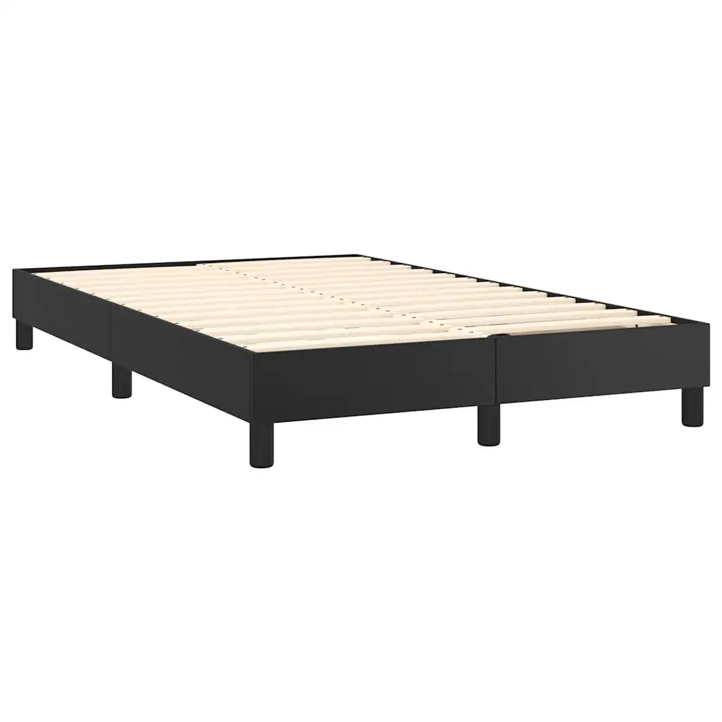 Giroletto a Molle con Materasso Nero 120x200 cm in Similpelle 3141113