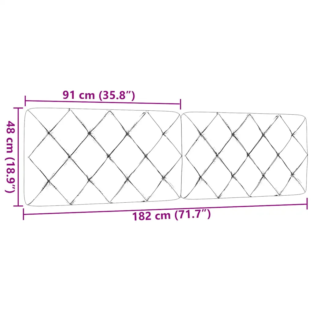 Cuscino Testiera Tortora 180 cm in Tessuto 4019237