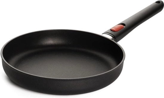 Piatto in acciaio inossidabile, Ø 26 cm, 5 cm alto, con fondo rimovibile, adatto a tutti i fornelli, resistente al forno, nero