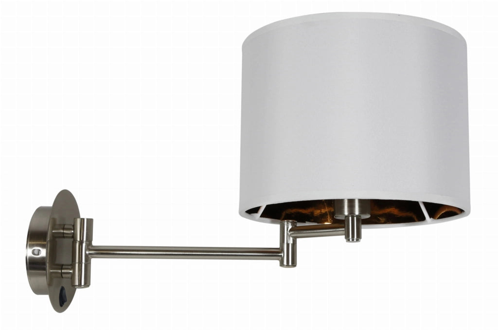 Applique Candellux Alexia cromata E14 con interruttore bianca