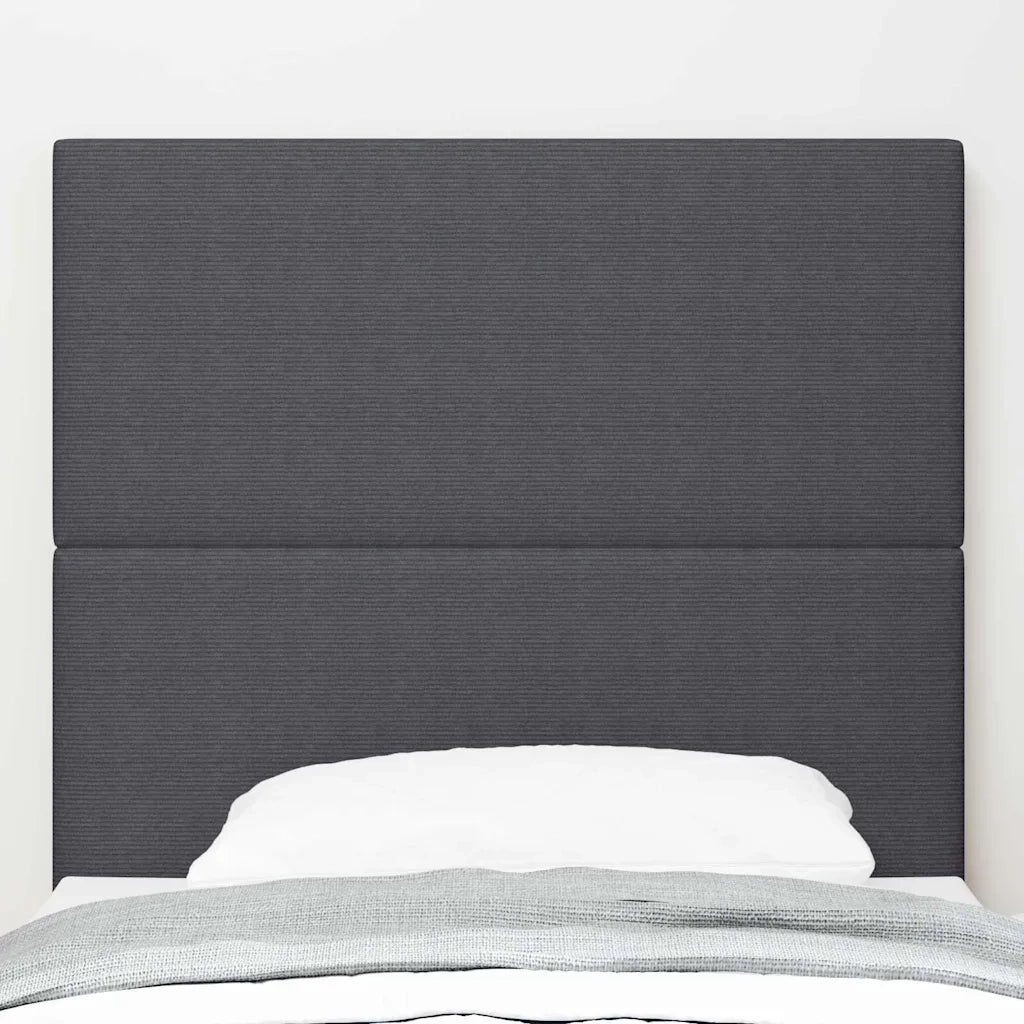 Testiera | Testata Grigio scuro 80 cm Tessuto in Cords