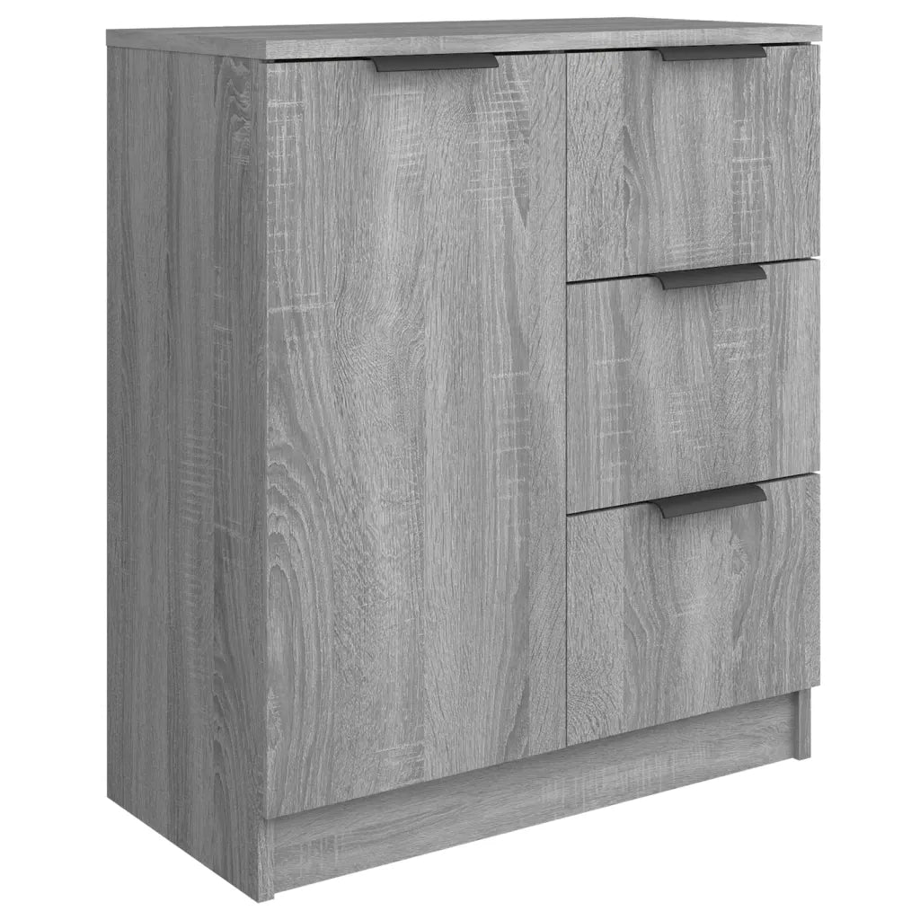 Credenze 2 pz Grigio Sonoma 60x30x70 cm in Legno Multistrato 3115794