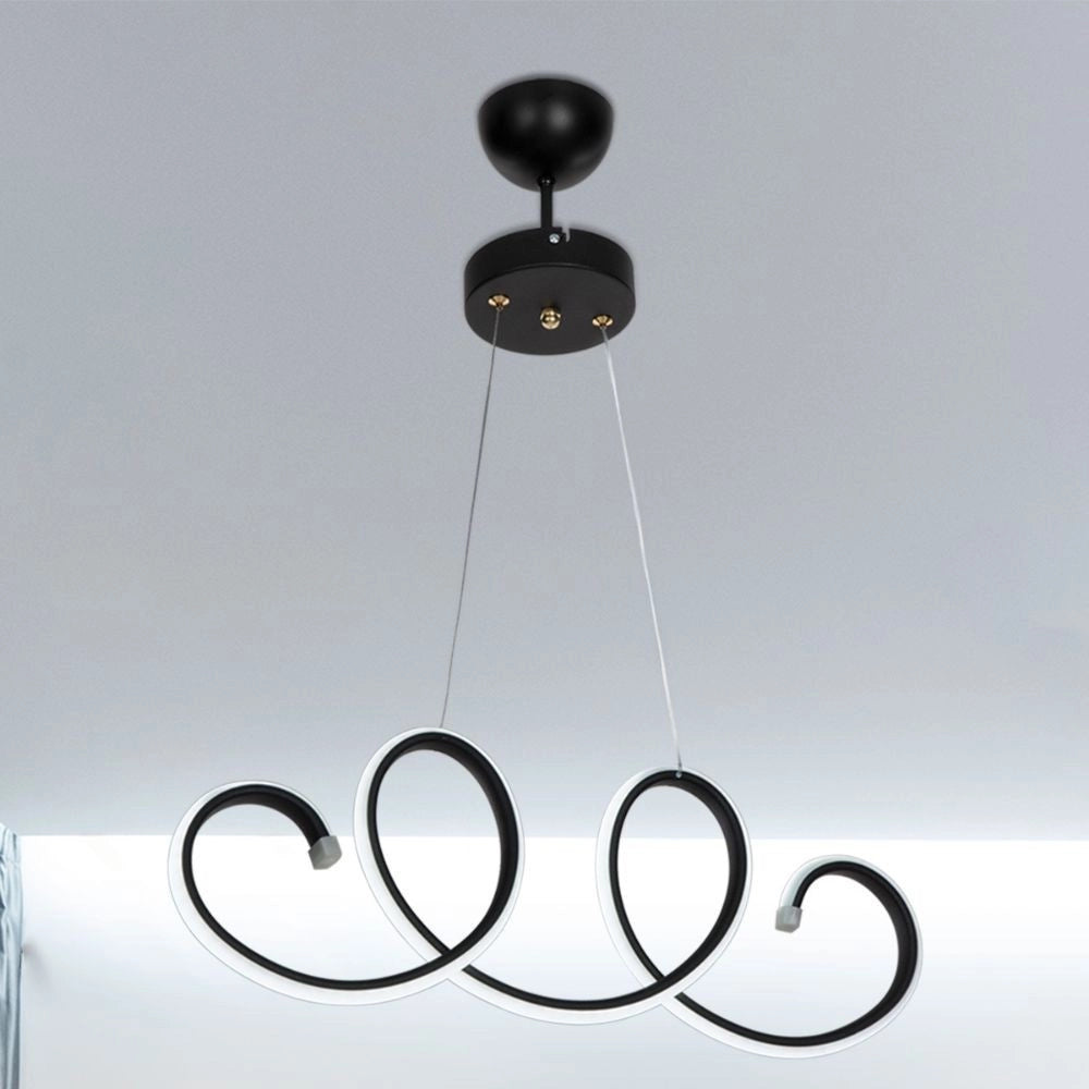 Lampada a sospensione LED forma spirale Afra MDL4441 colore nero