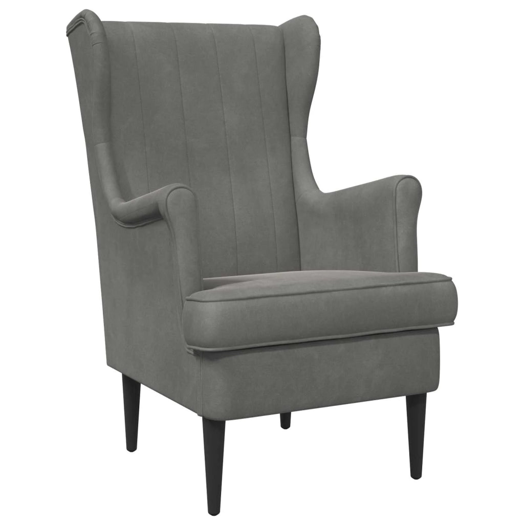 Poltrona | Sedia Relax Grigio Scuro Velluto