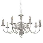 Lampadario Argento con 8 Lampadine E14 281618